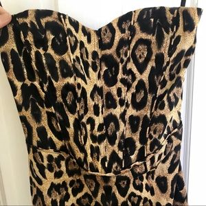 Leopard corset dress